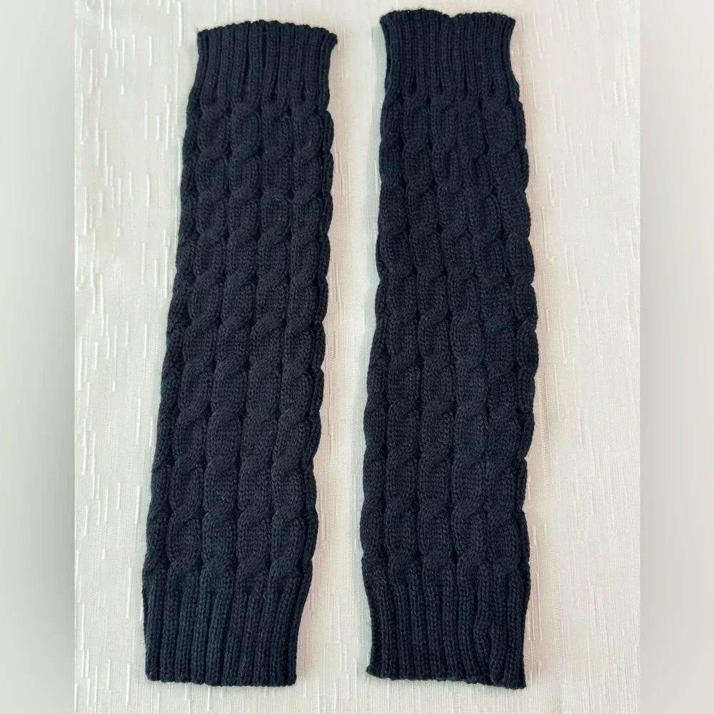 Black Cable Knit Leg Warmers | Little & Young Girls | NWOT | Winter
